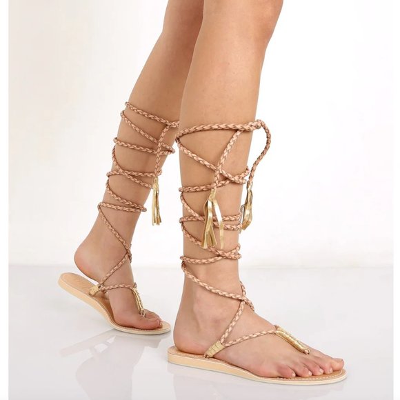 l*space Shoes - L*SPACE BY COCOBELLE Women's Gili Wrap Braided Gladiator Sandals Size 6